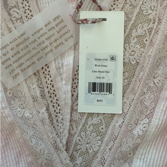 LoveShackFancy Blush Maxi Dress with Ruffle Sleeves - Picture 9 of 11